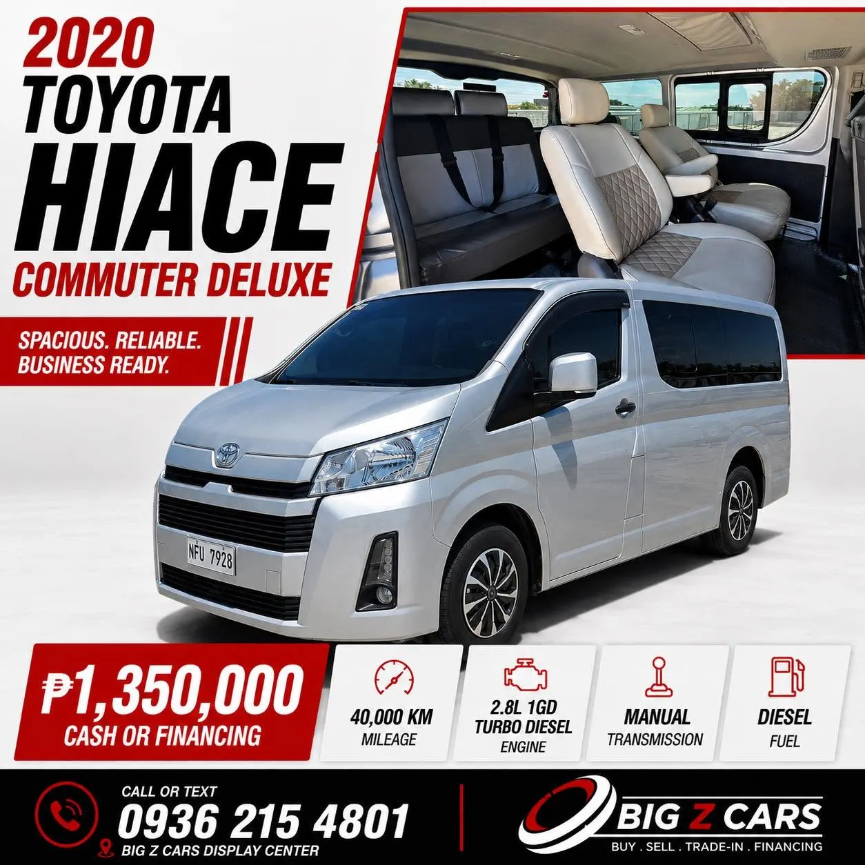 2020 Toyota Hiace Commuter Deluxe