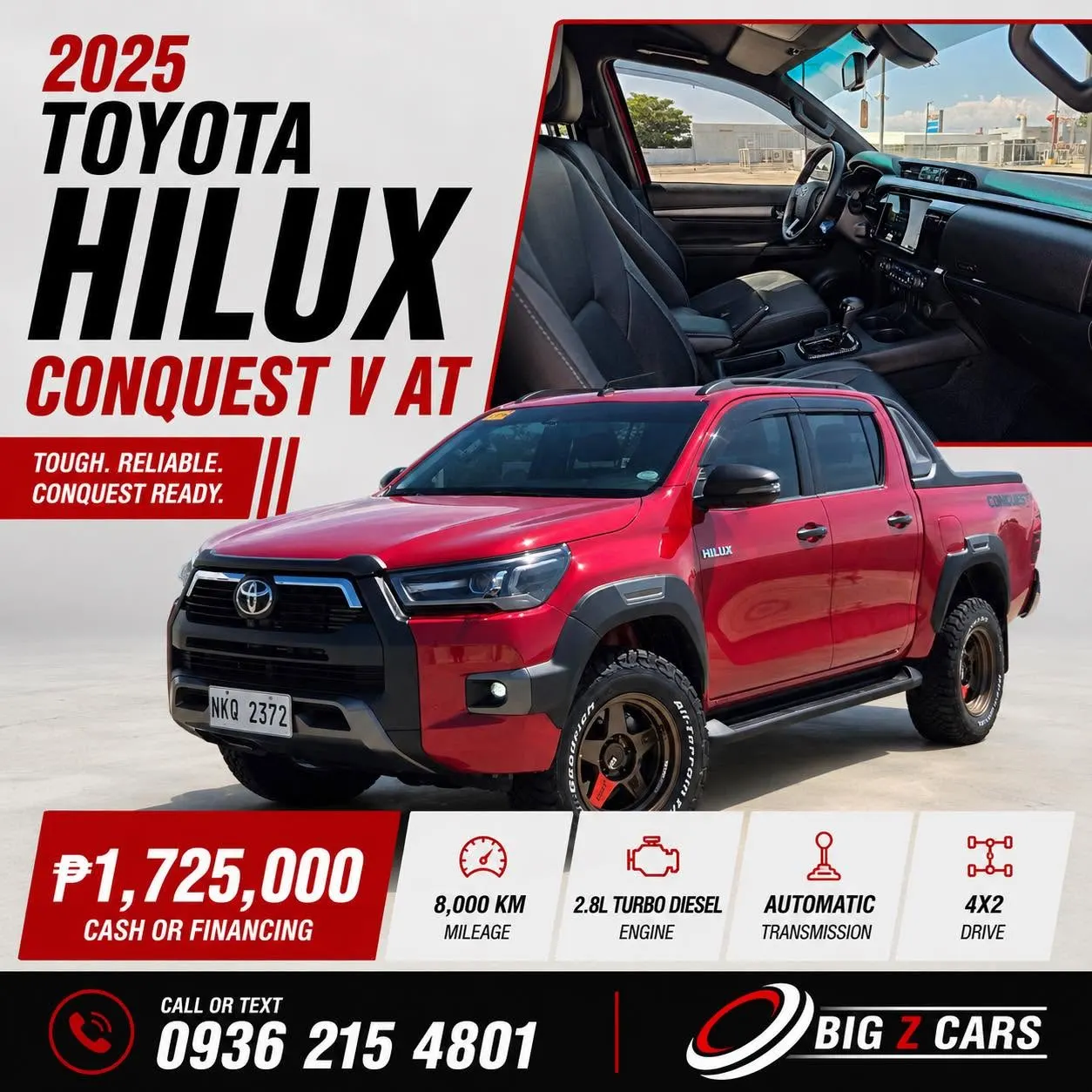 2025 Toyota Hilux Conquest V AT 4x2