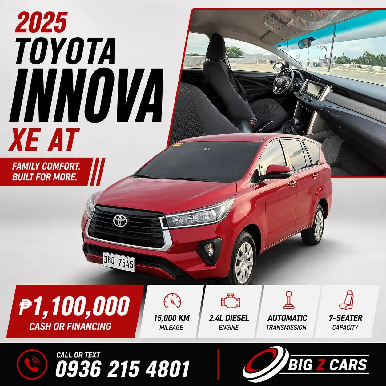 2025 Toyota Innova XE AT